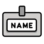 European Name Badge SVG Icon